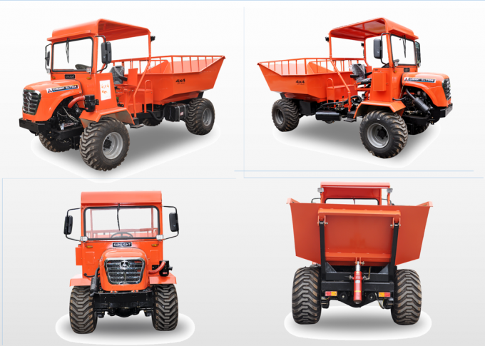 Mini carregador compacto 4wd da agricultura da estrutura simples de caminhão de caminhão basculante/de caminhão serviço da exploração agrícola 5